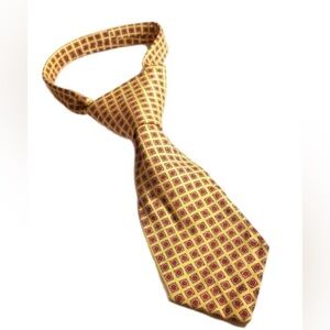 Polo by Ralph Lauren Tip Slip & String Silk Hand Sewn England Gold Red 54"x4"